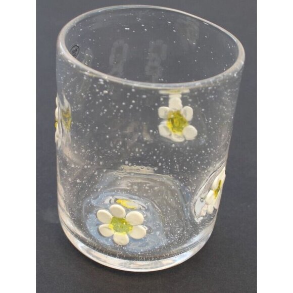 New Anthro Glass Girly Sunflower Summer Groovy Y2K Tumbler Beverage Glasses Cup - Picture 2 of 2